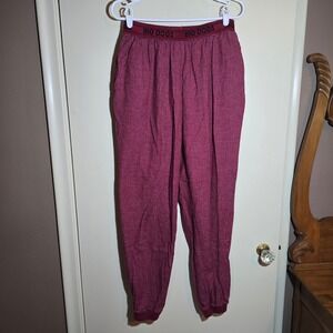 Vintage 1990s Big Dogs Flannel Plaid Pajama‎ Pants Red/White/Black Size Medium